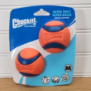 Chuckit Ultra Ball Medium - Orange and Blue NIP